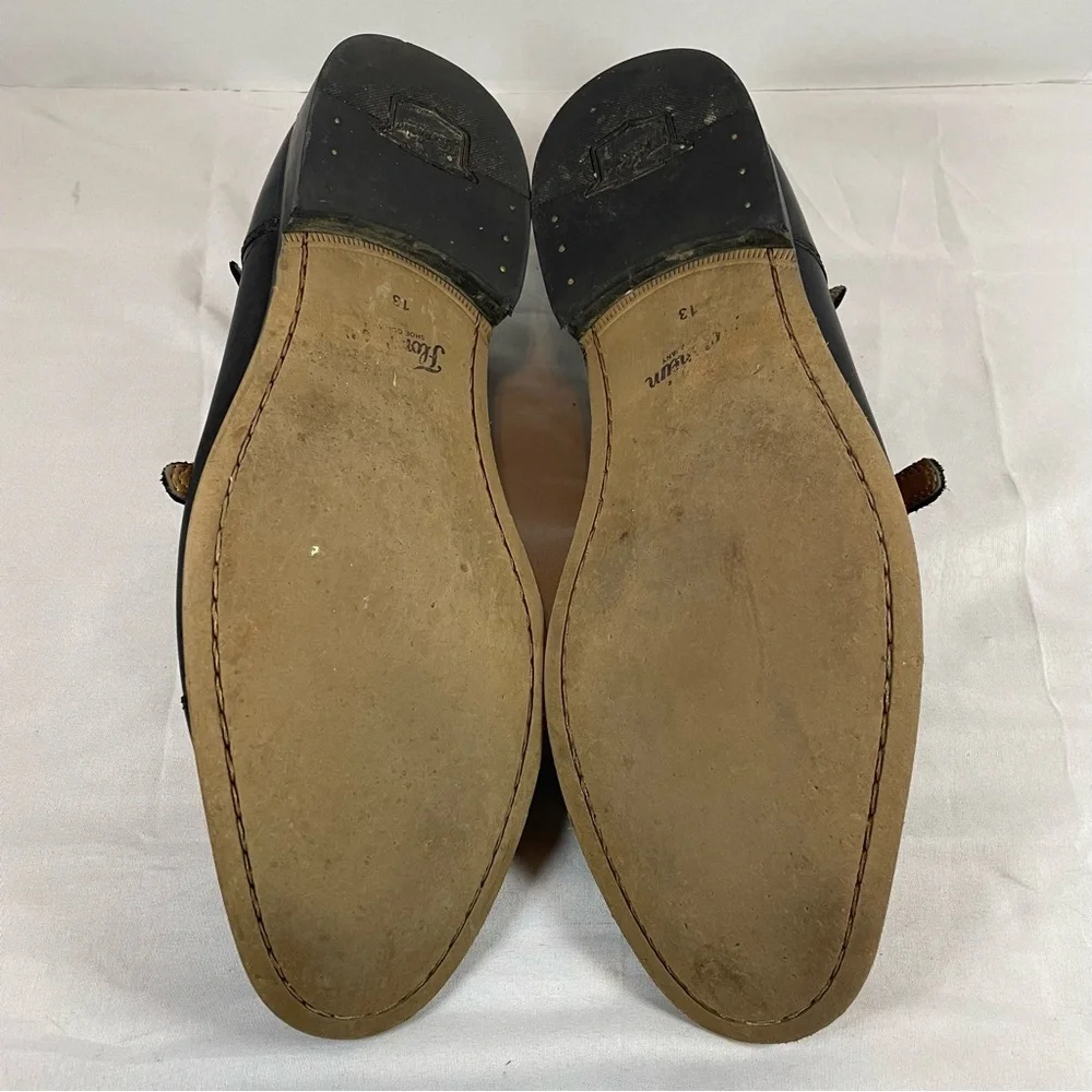 Florsheim Mens Black Leather Double Monk Strap Dress Shoes 11750-001 Size 13‎ D